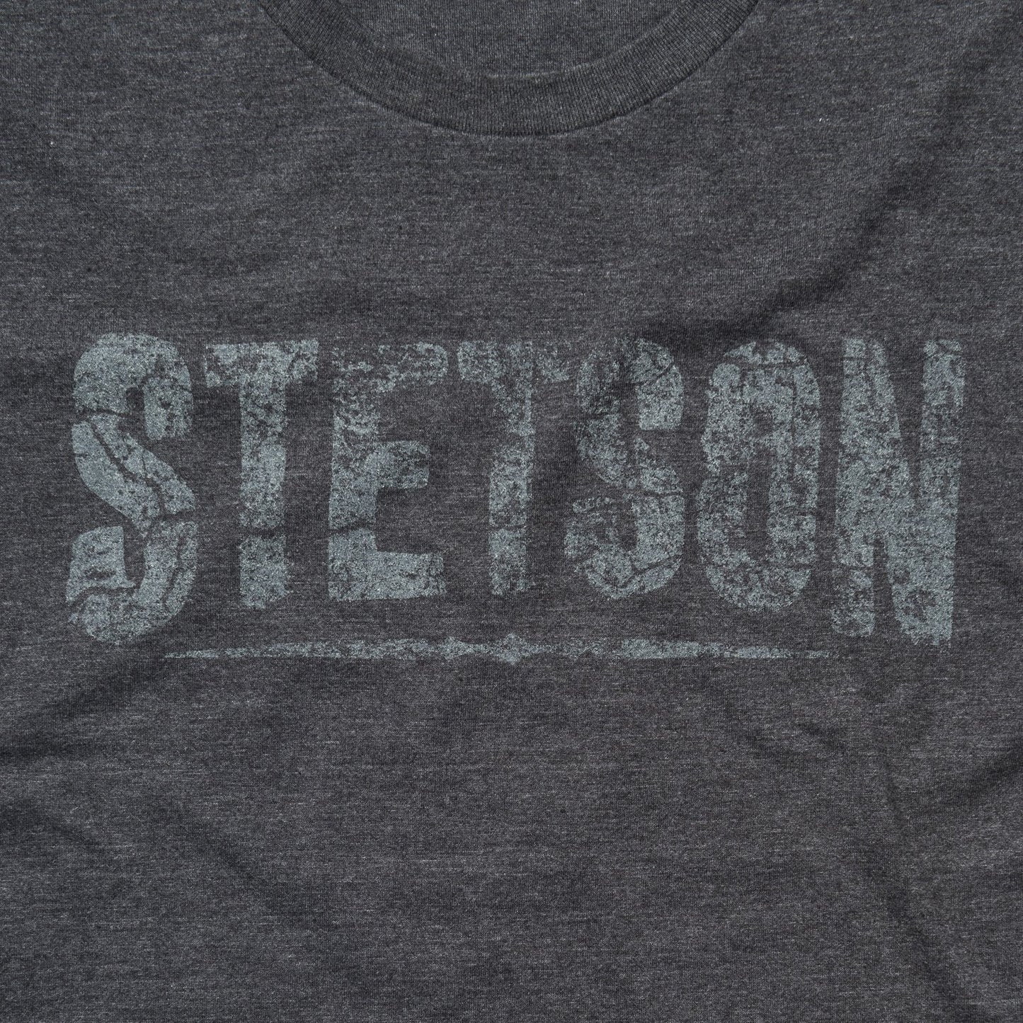 Distressed Stetson Graphic Tee | Stetson Grey