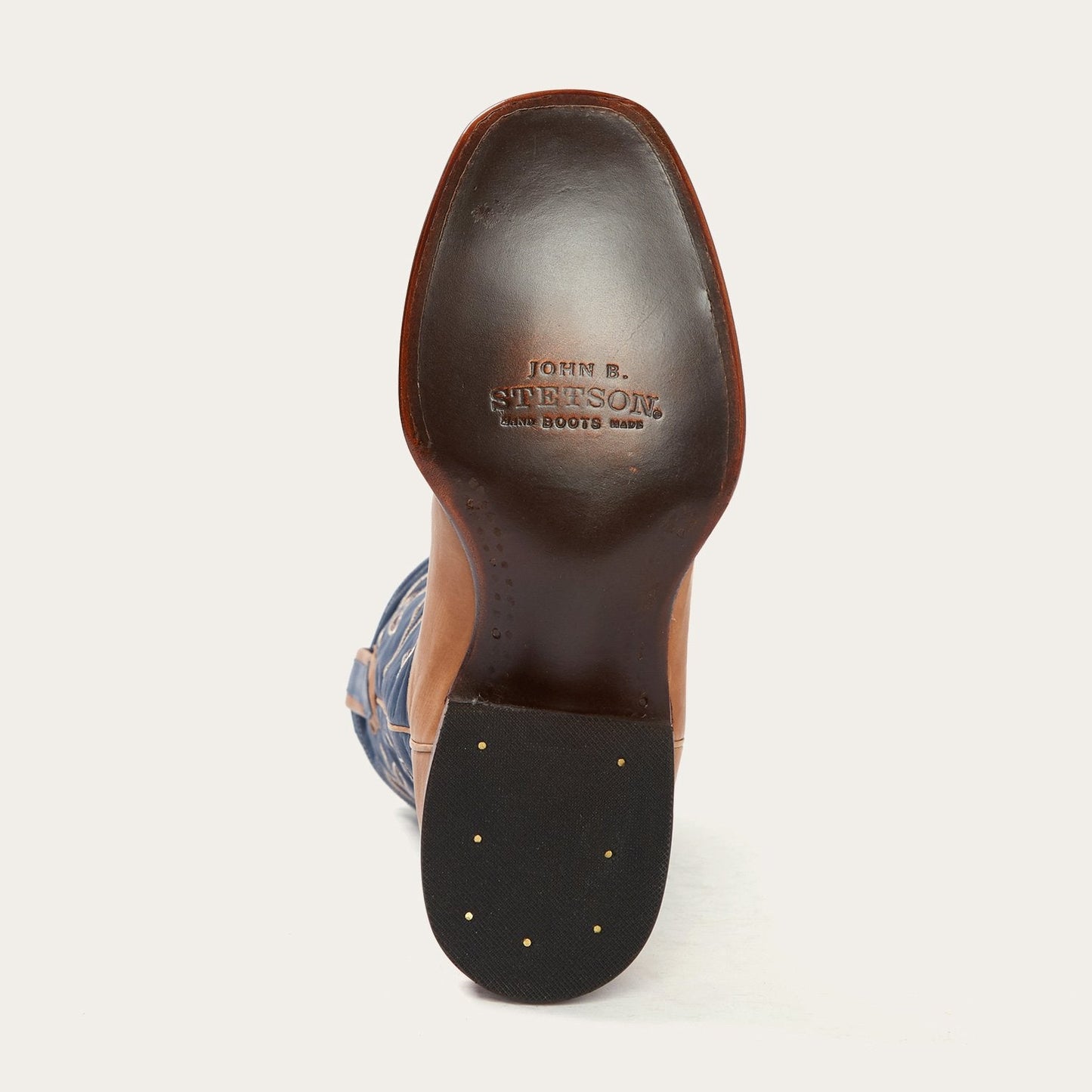 Casper Tan & Blue Matte Cowboy Boot | Stetson Tan