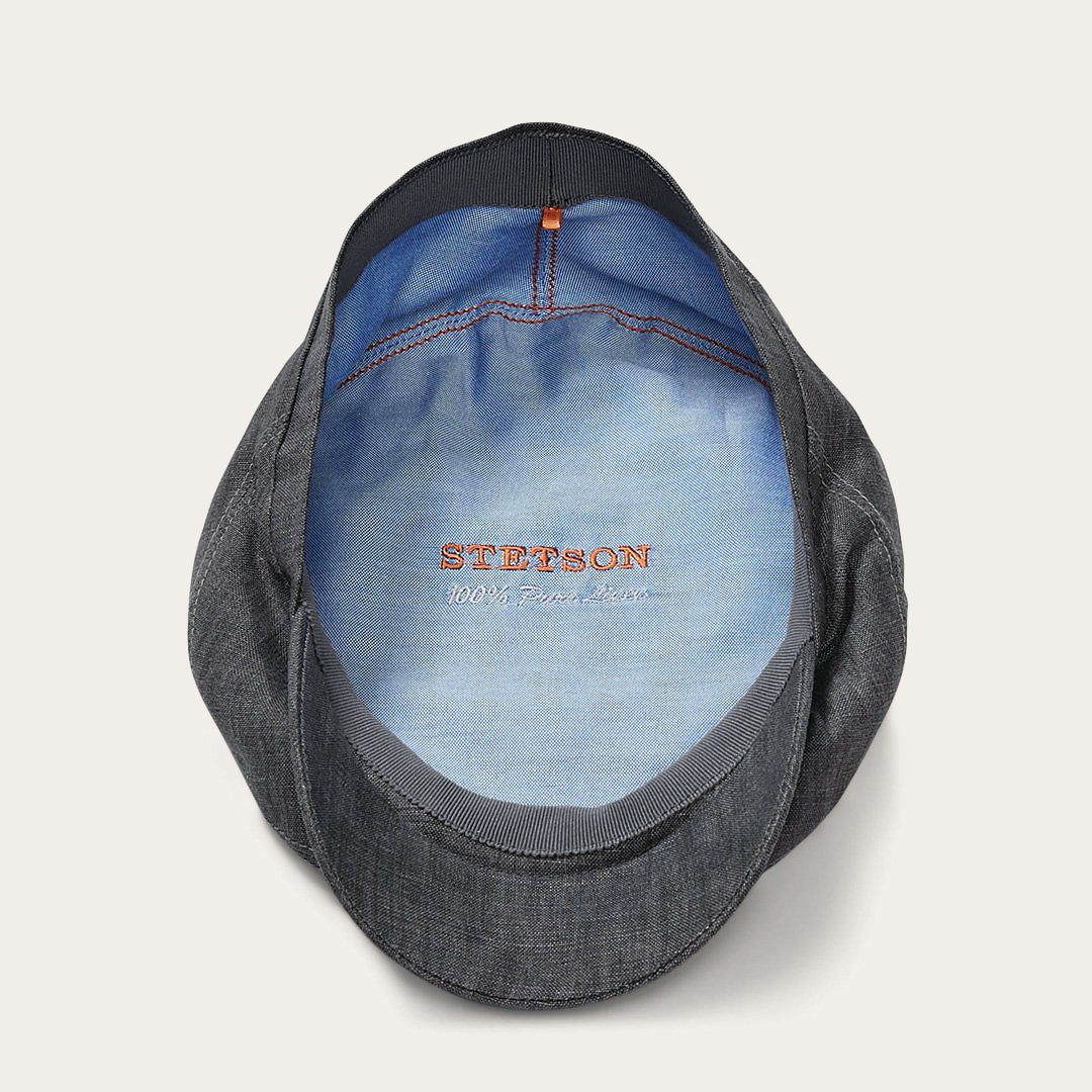 Premium Linen Driver Cap | Stetson Denim Grey