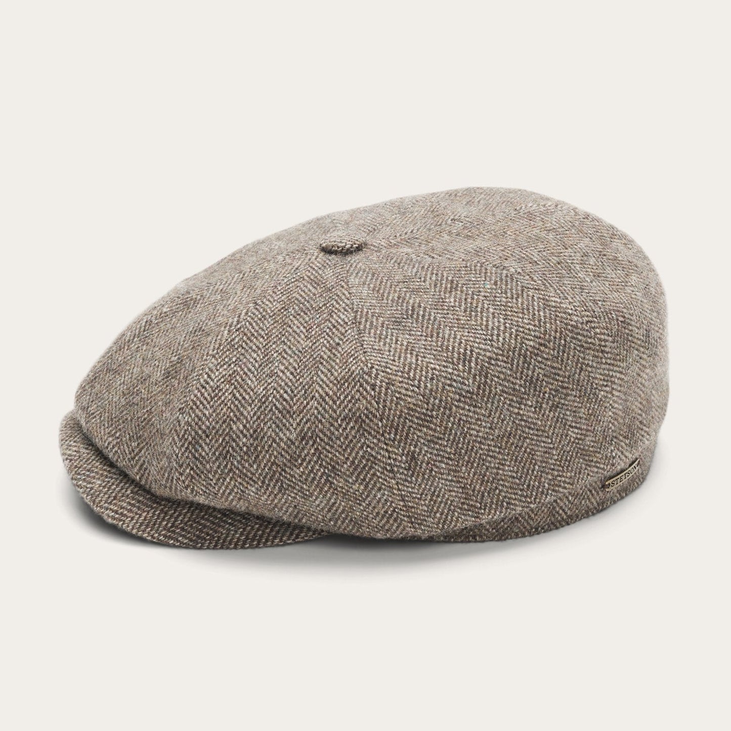 Wool Herringbone Hatteras | Stetson Grey Herringbone