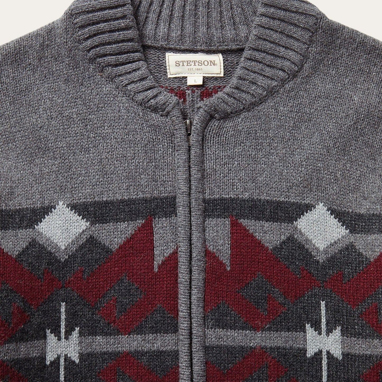 Grey Aztec Cardigan | Stetson Grey