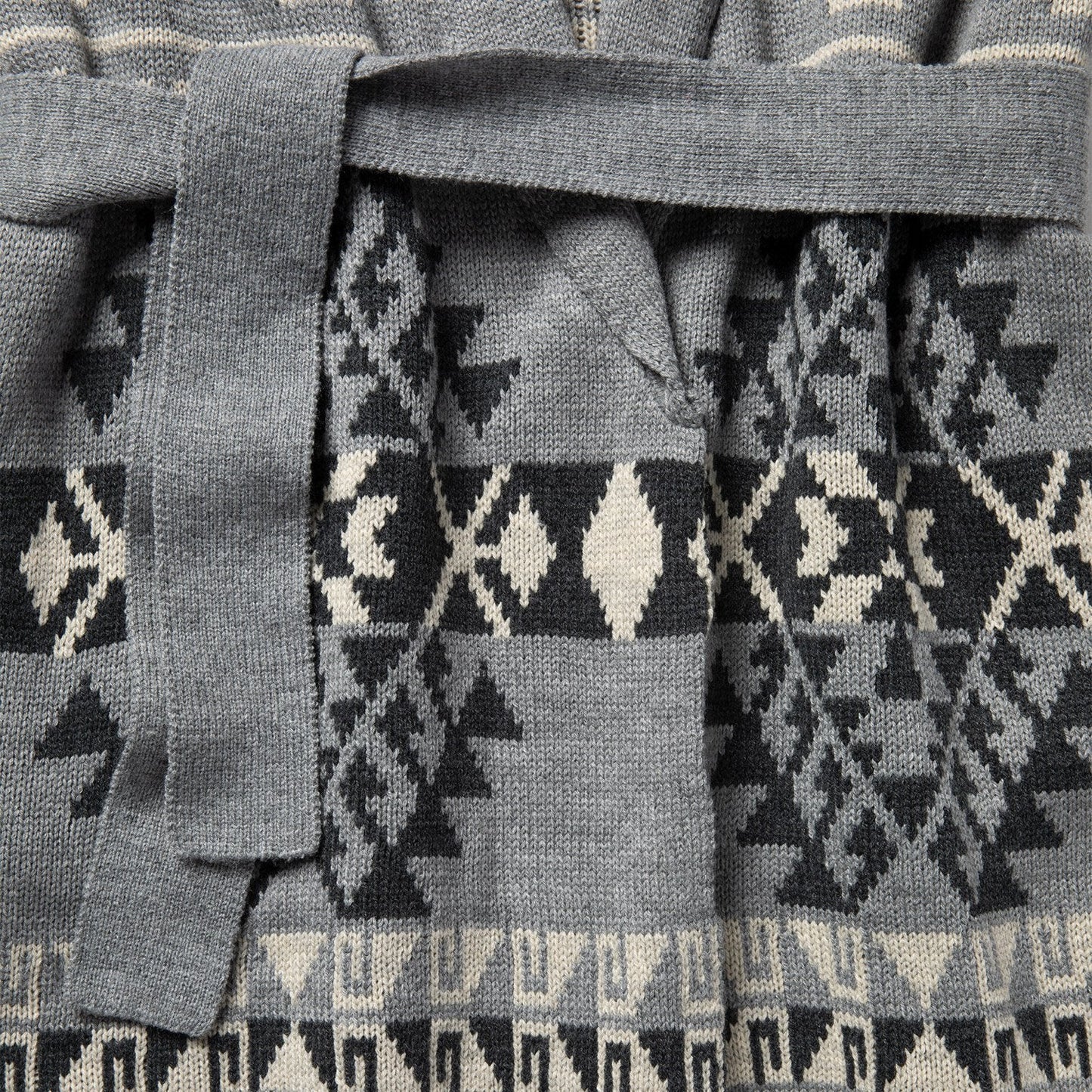 Chunky Knit Tie Sweater in Grey | Stetson Grey