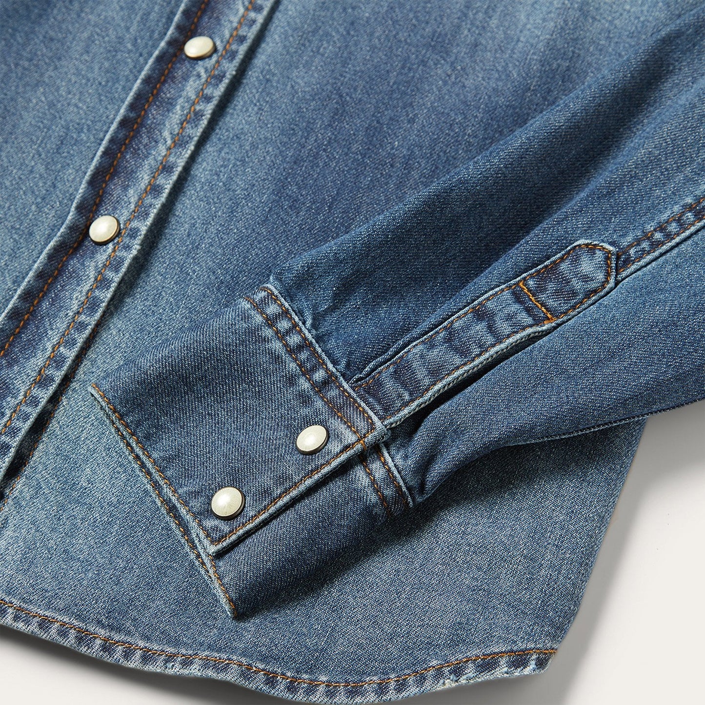 Distressed Denim Shirt | Stetson Blue