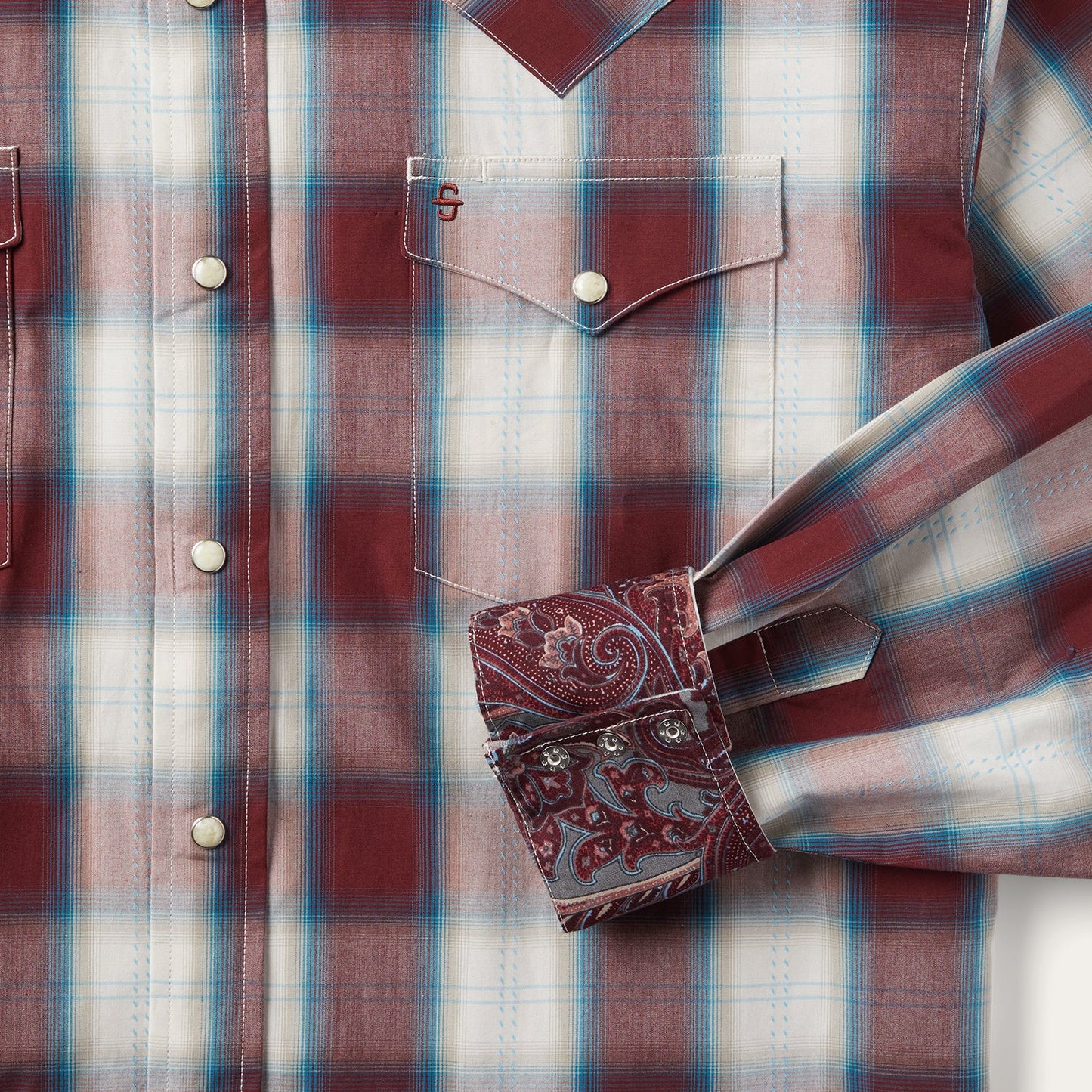 Wine Plaid Shirt | Stetson Wine