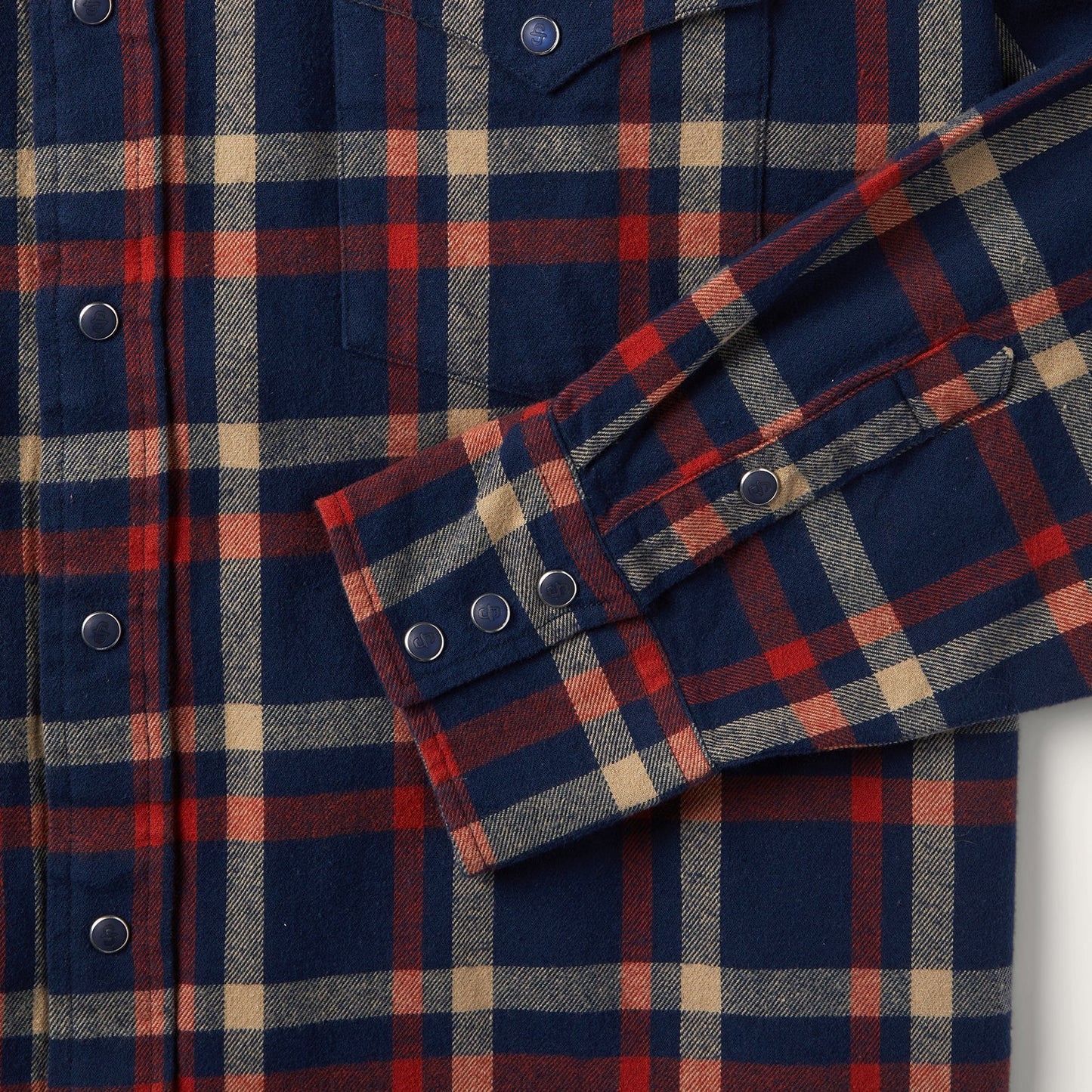 Brushed Twill Plaid Shirt | Stetson Blue