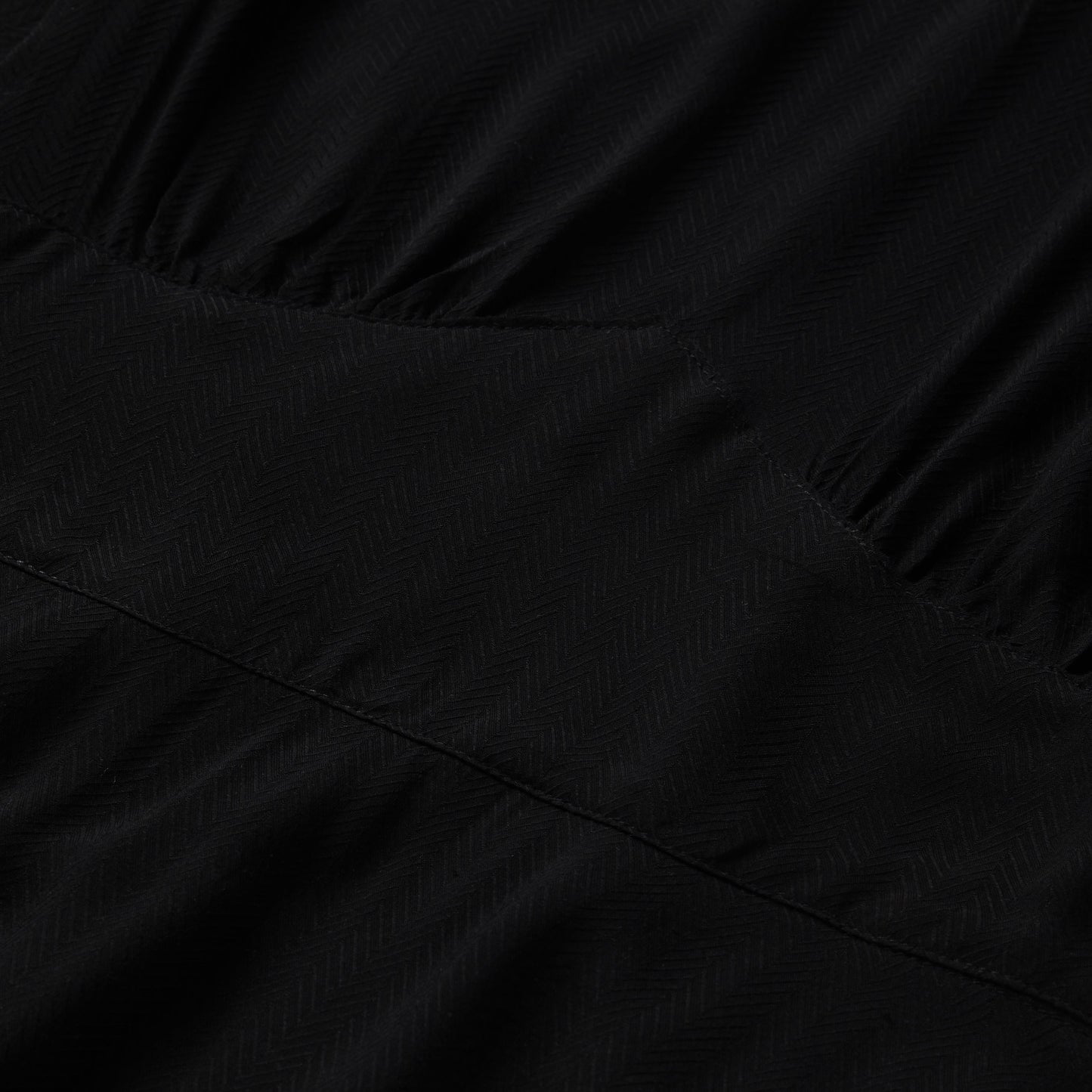 Black Herringbone Twill Midi Dress | Stetson Black