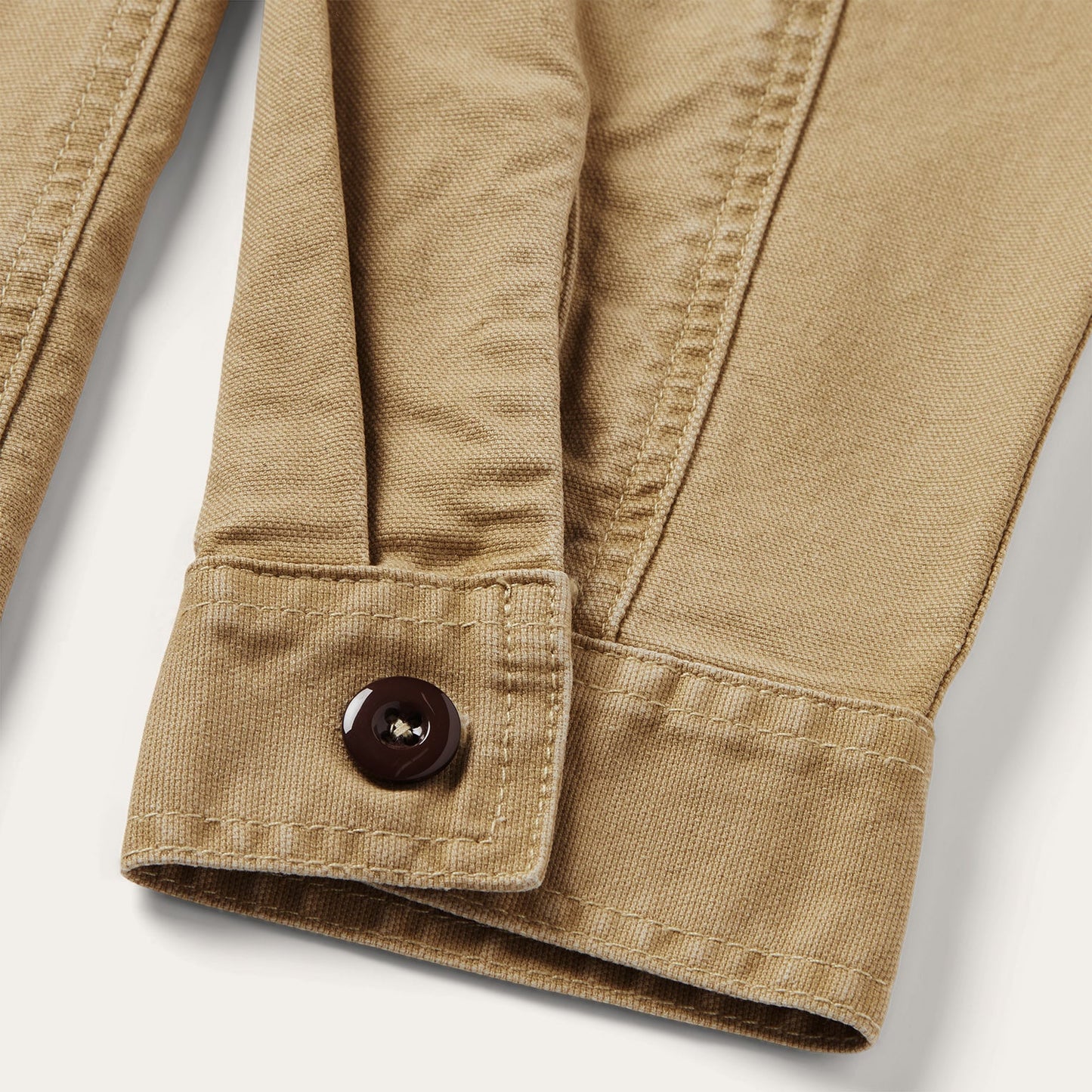 Camel Stretch Canvas Shirt Jacket | Stetson Brown