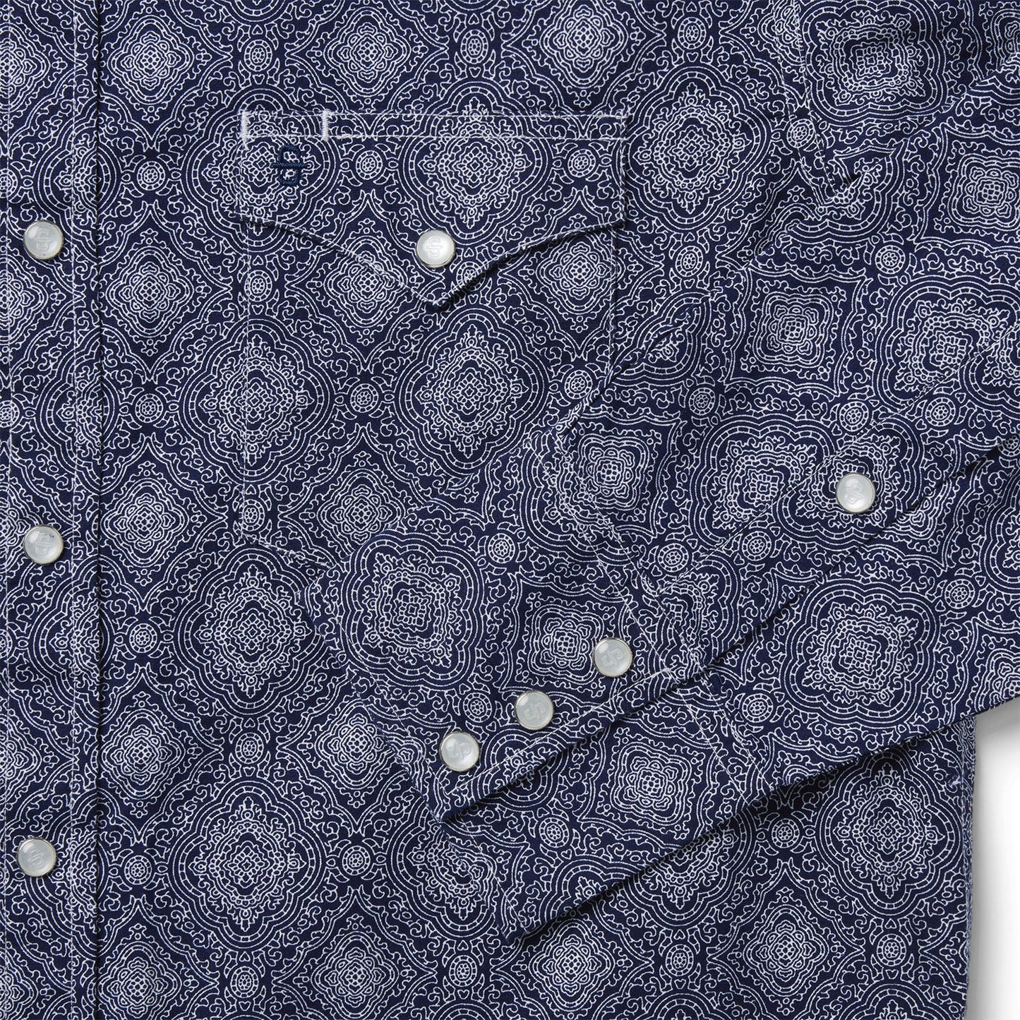 Blue Medallion Print Western Shirt | Stetson Blue