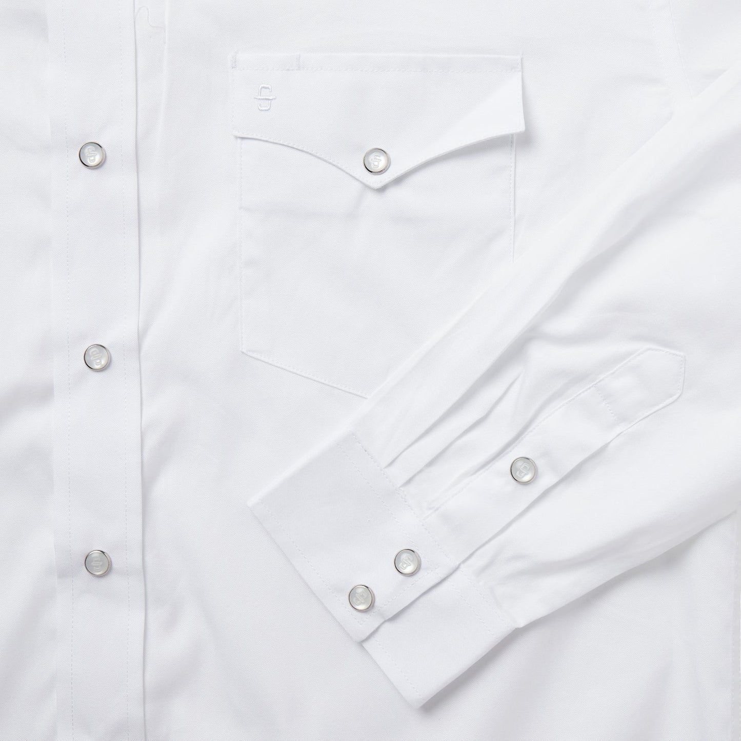 White Pinpoint Oxford Western Shirt | Stetson White