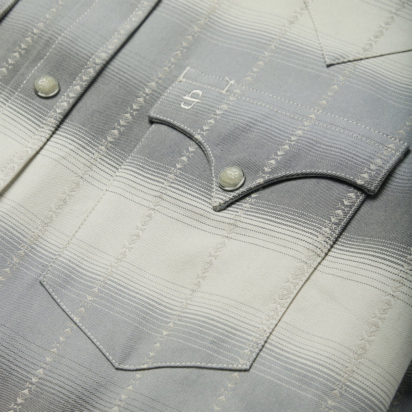 Serape Dobby Twill Western Shirt | Stetson Brown