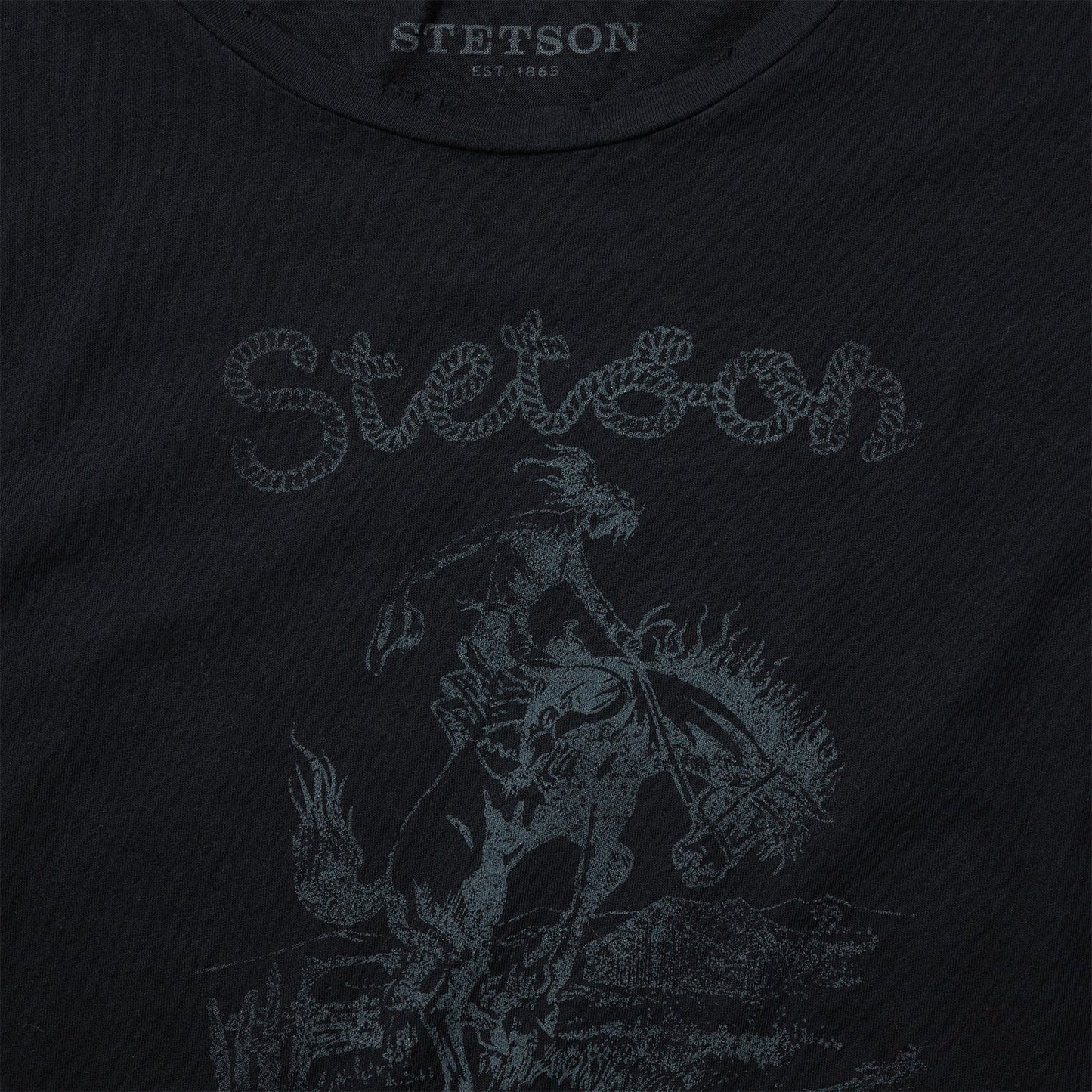 Bucking Cowboy Graphic Tee | Stetson Black