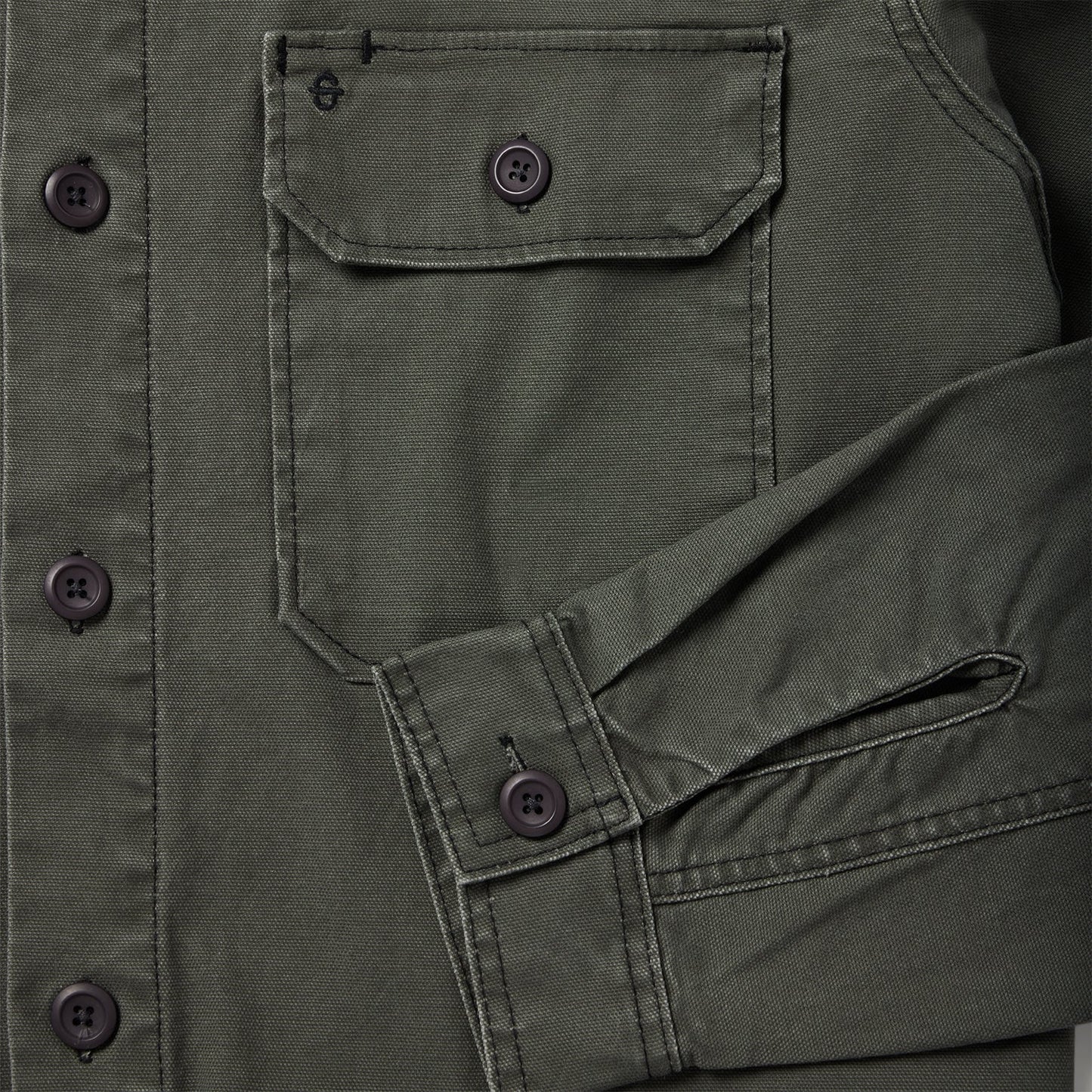 Stretch Canvas Jac-Shirt | Stetson Green