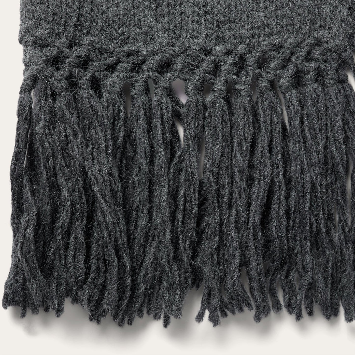 Charcoal Fringed Cardigan | Stetson Grey
