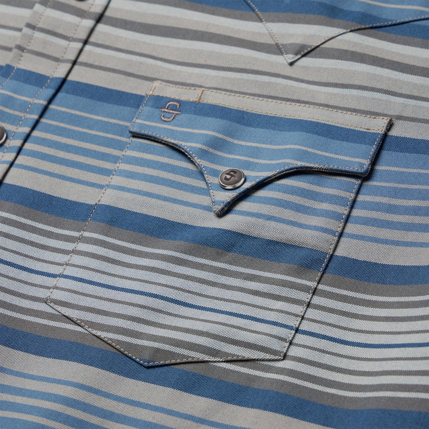 Serape Stripe Western Shirt | Stetson Blue