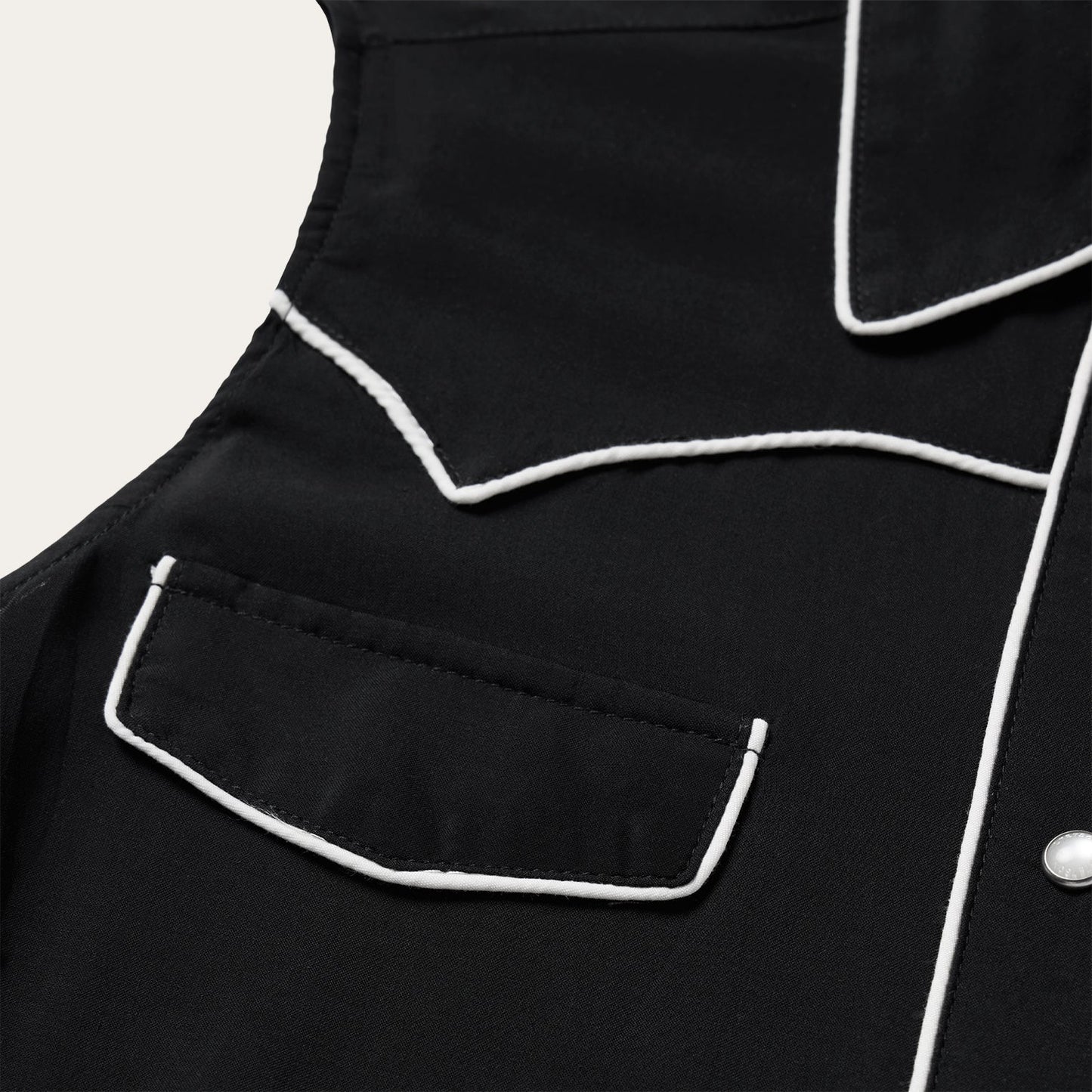 Black Sleeveless Western Shirt | Stetson Black