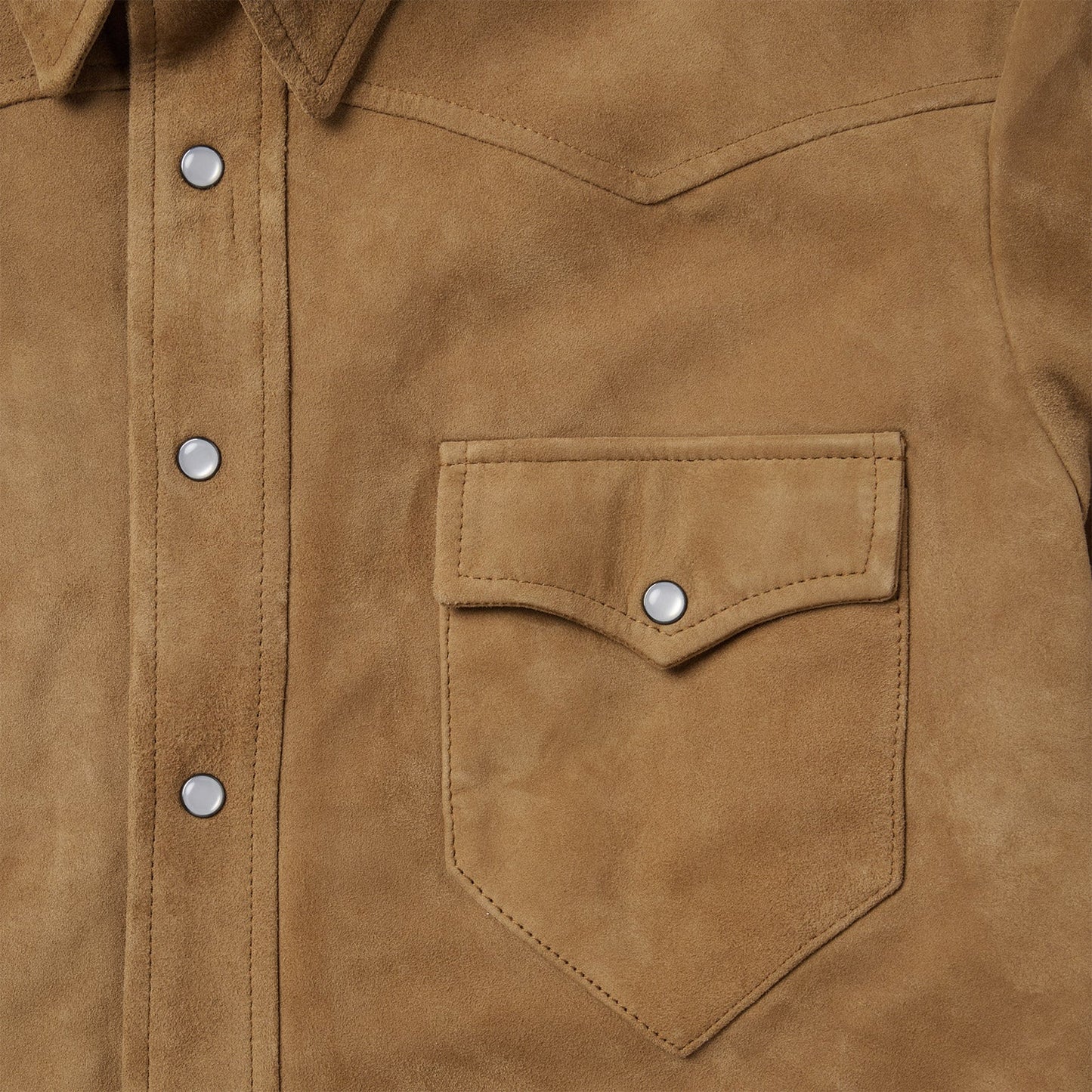 Suede Leather Shirt Jacket | Stetson Brown