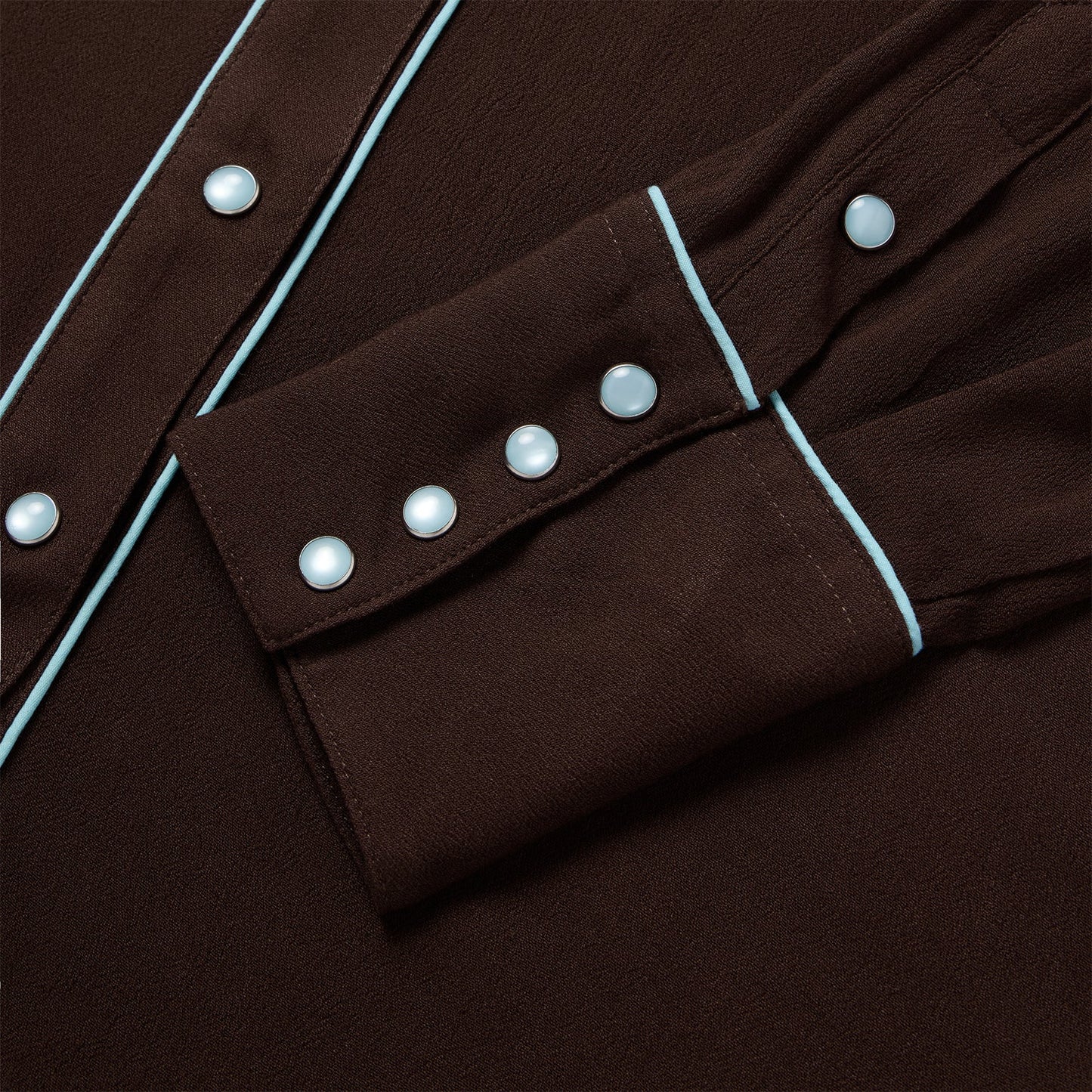 Embroidered Retro Western Shirt | Stetson Brown