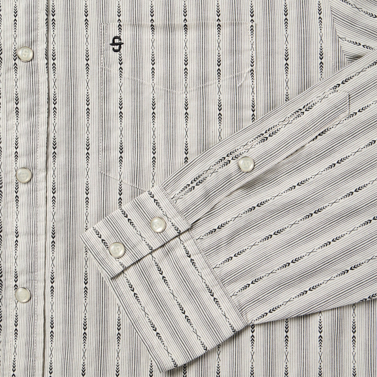 Dobby Stripe Shirt | Stetson Tan