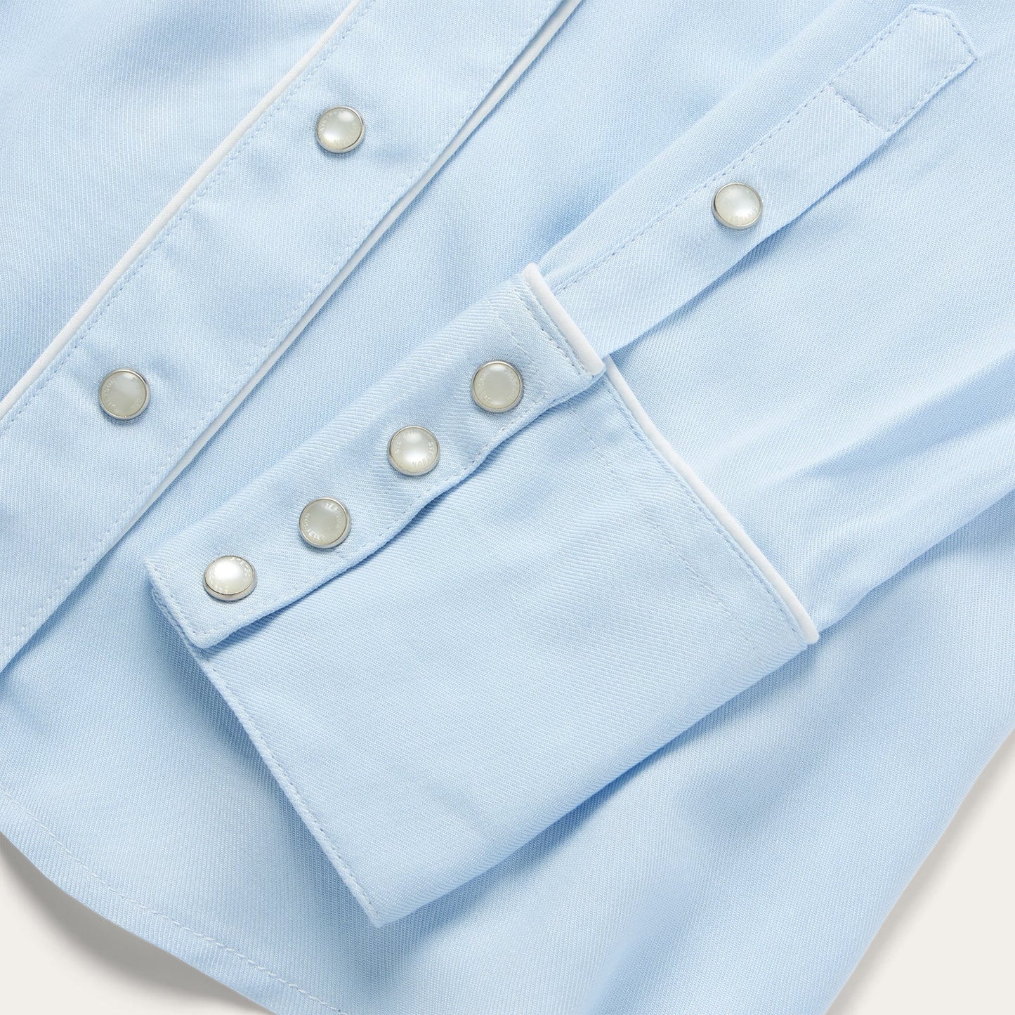 Embroidered Retro Western Shirt | Stetson Blue