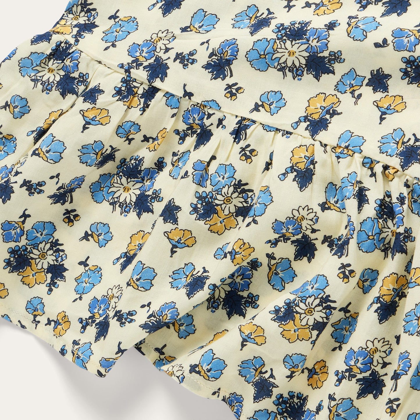 Field Flowers Print Peasant Dress | Stetson Yellow