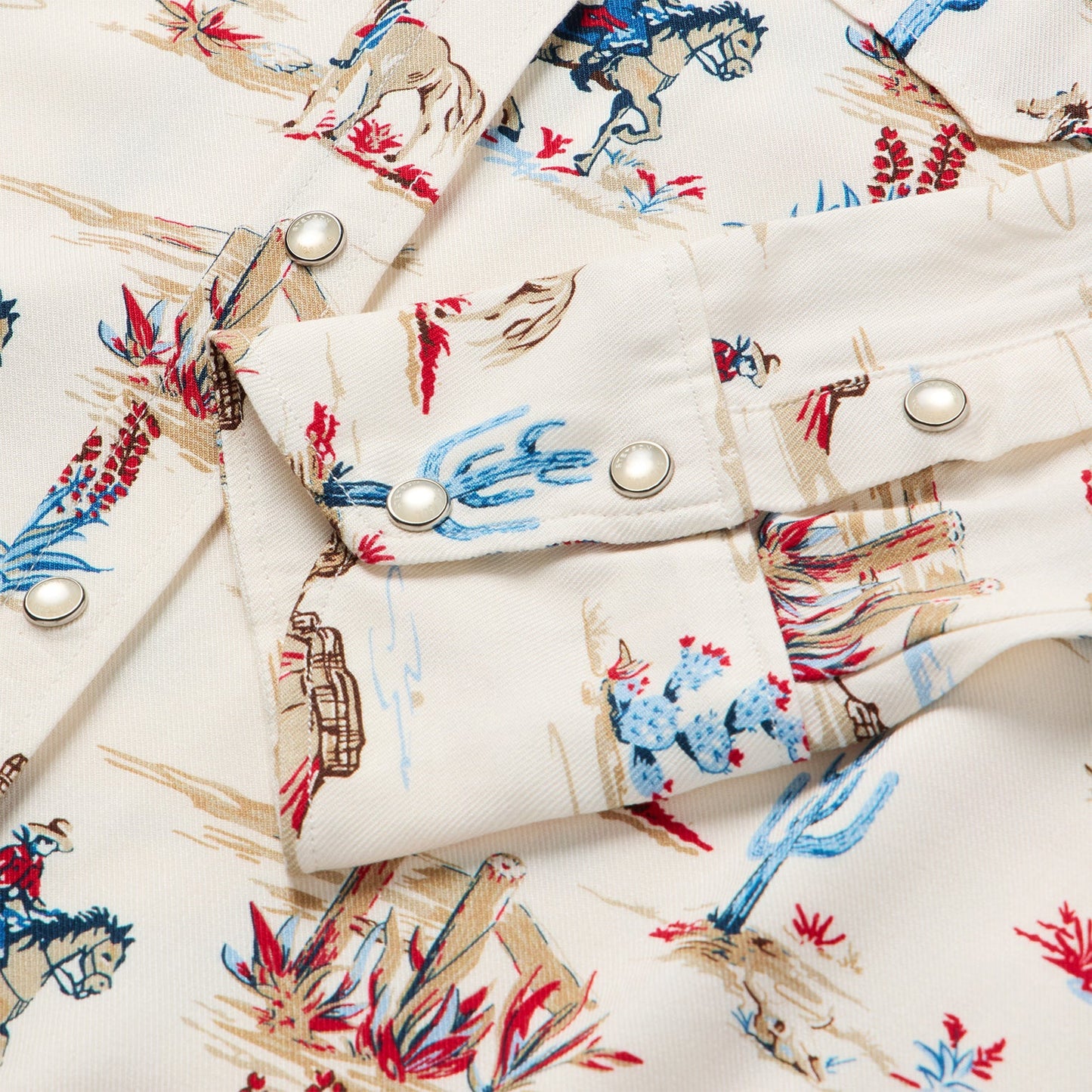 Desert Trail Print Western Shirt | Stetson White