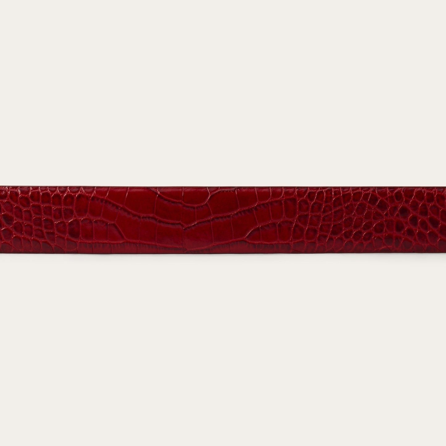 Croco Print Tapered Belt | Stetson Red