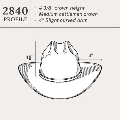 El Noble 500X Straw Cowboy Hat | Stetson Natural