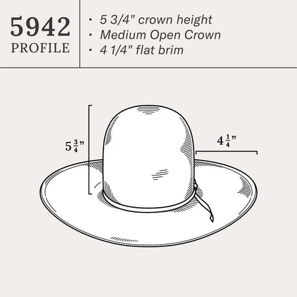 Saddleman 20X Open Crown Straw Cowboy Hat | Stetson Natural