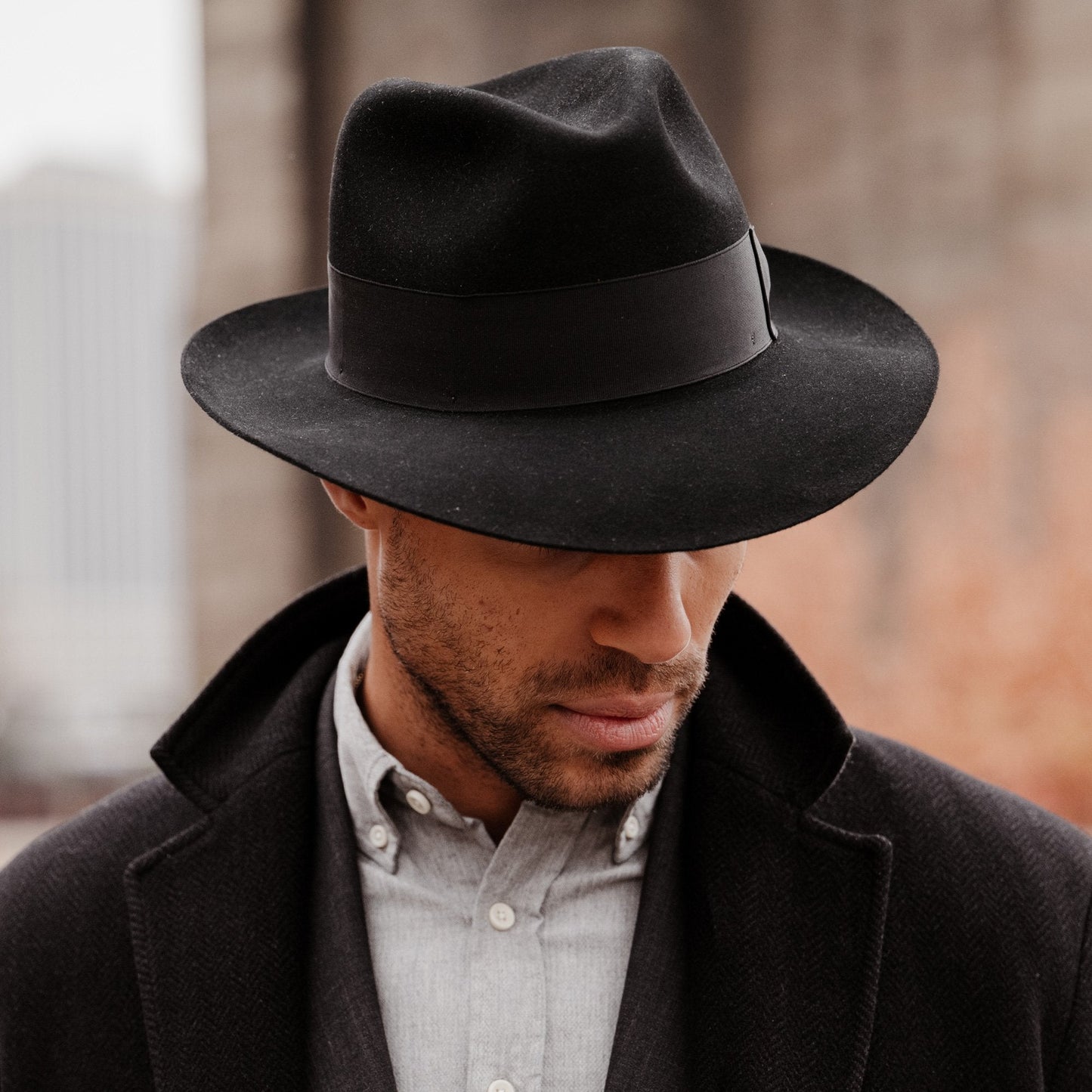 Temple Fedora | Stetson Black