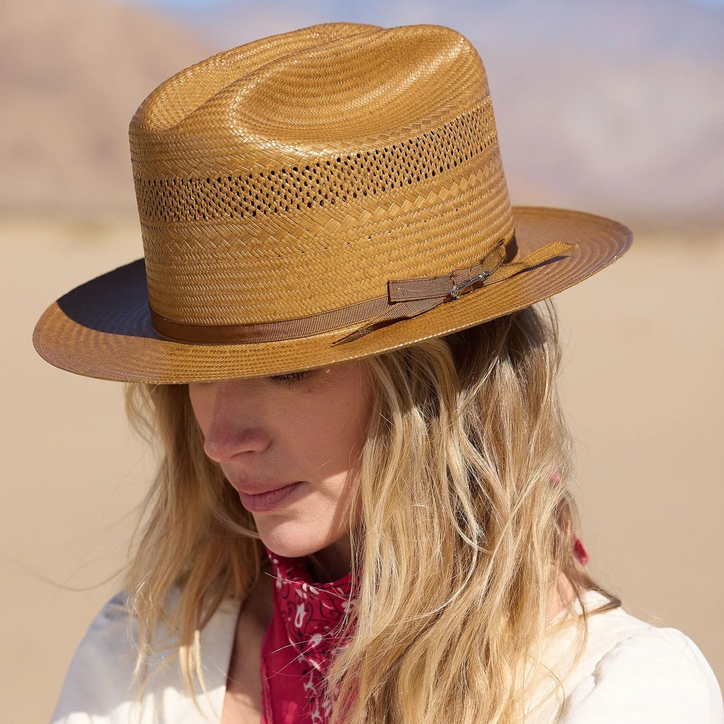 Open Road Vented Straw Cowboy Hat | Stetson Cognac