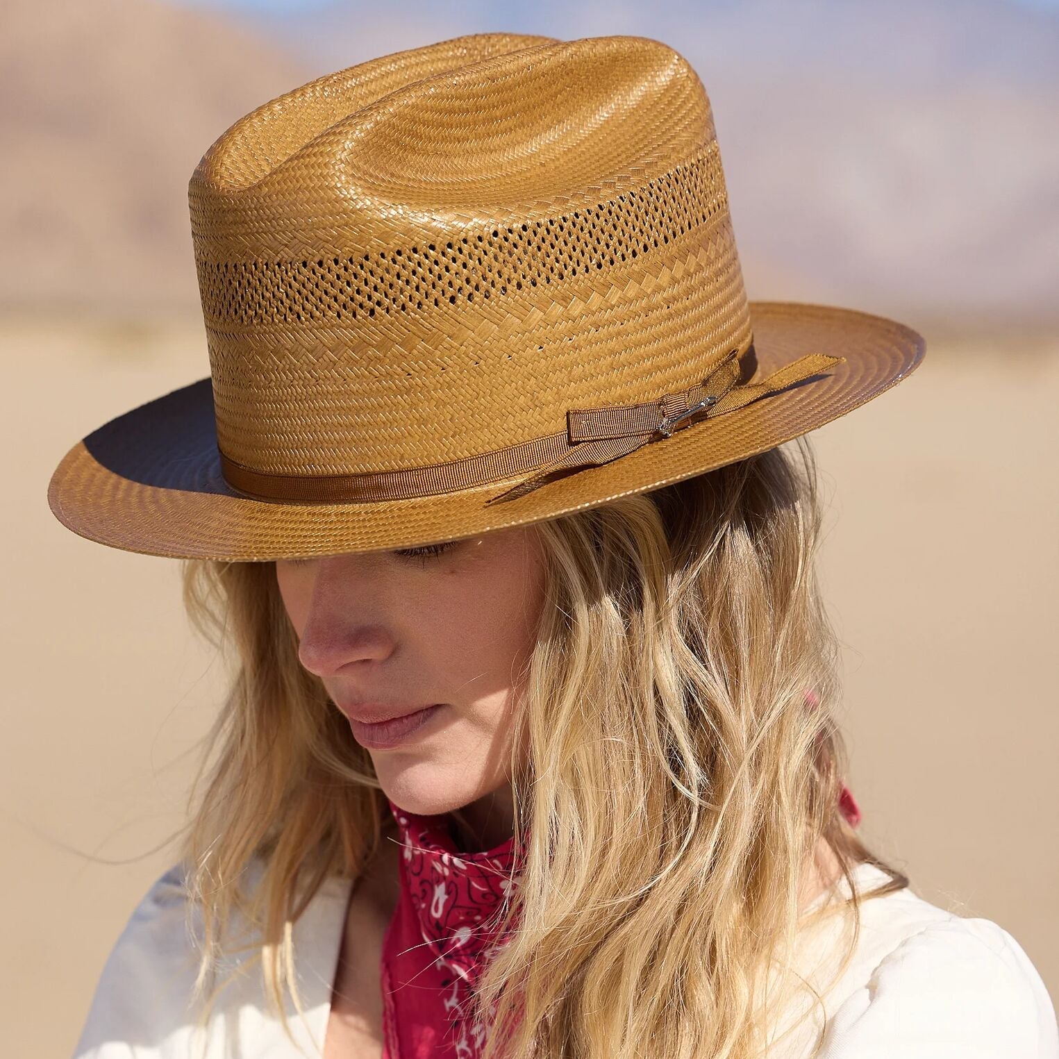 Open Road Vented Straw Cowboy Hat | Stetson Cognac