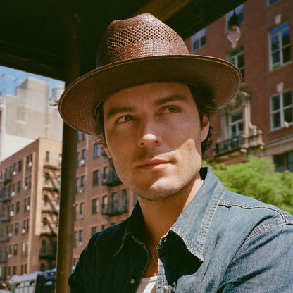 Open Road Vented Straw Cowboy Hat | Stetson Chocolate