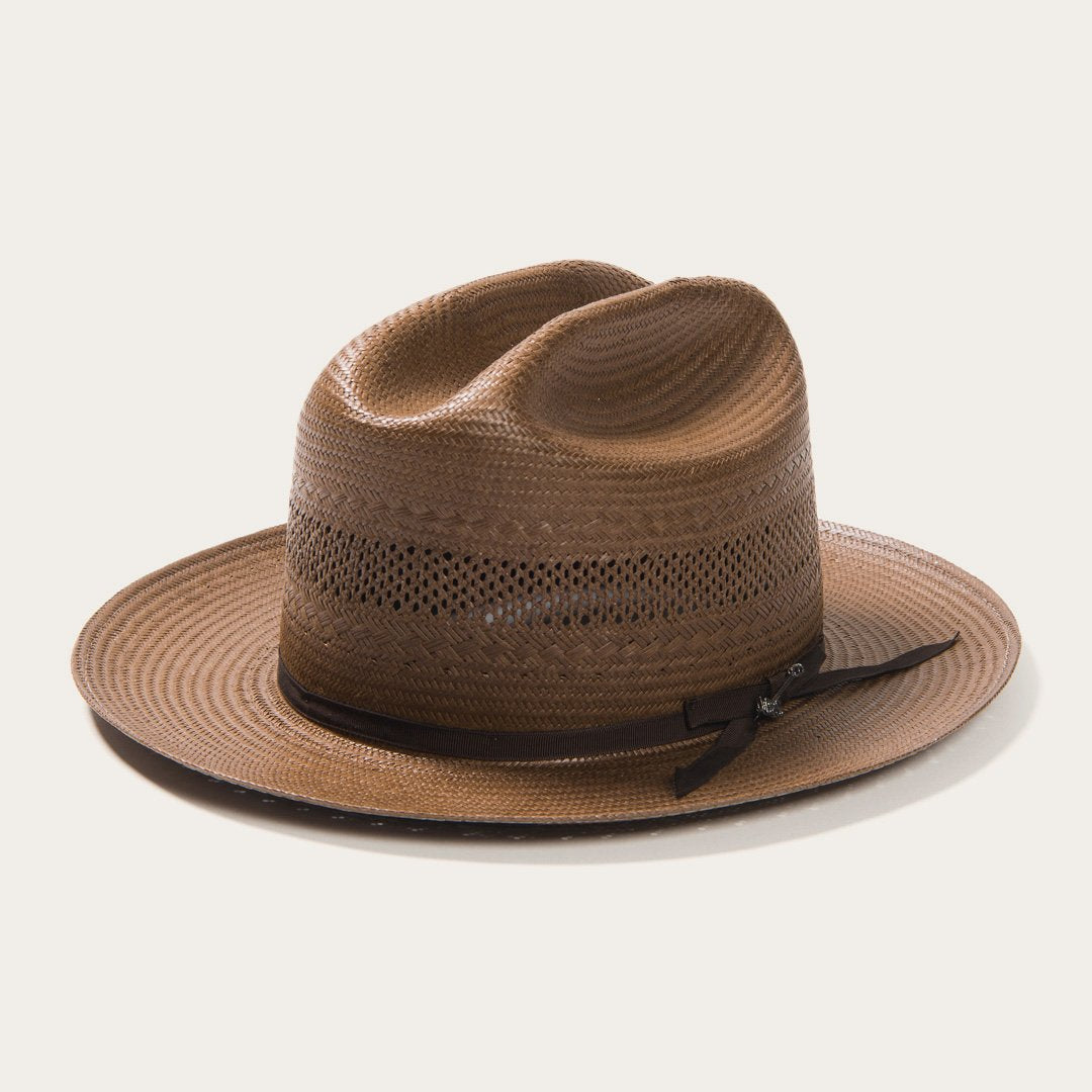 Open Road Vented Straw Cowboy Hat | Stetson Chocolate