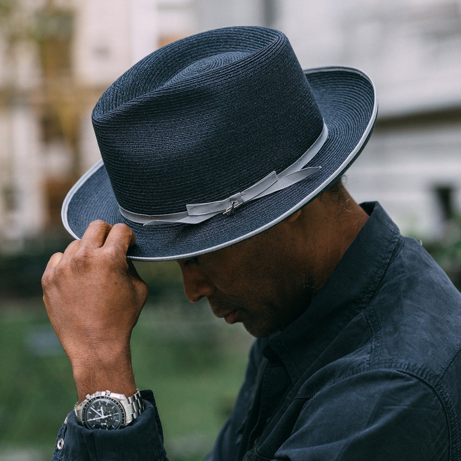 Stratoliner Hemp Fedora | Stetson Navy