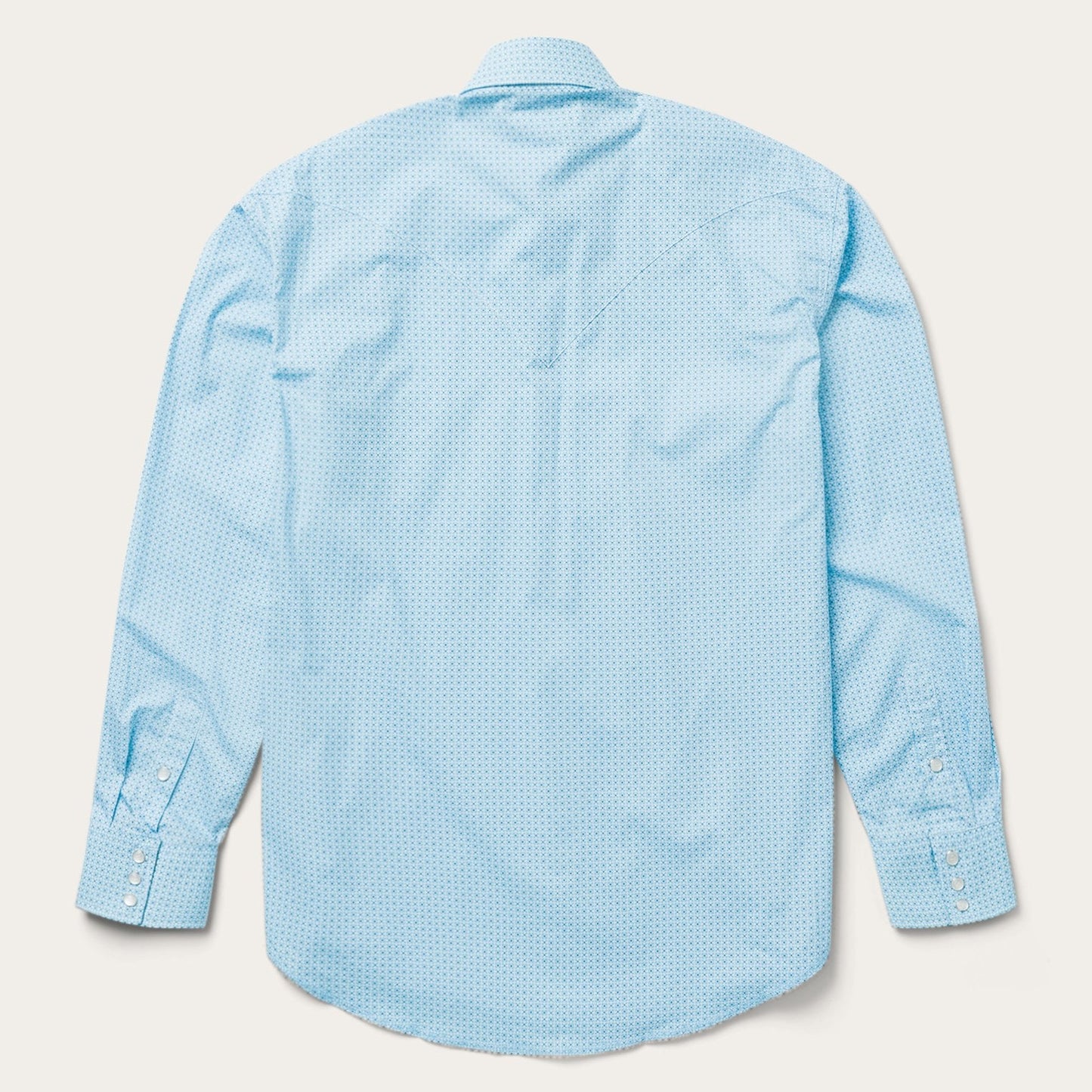 Blue Lattice Print Western Shirt | Stetson Blue