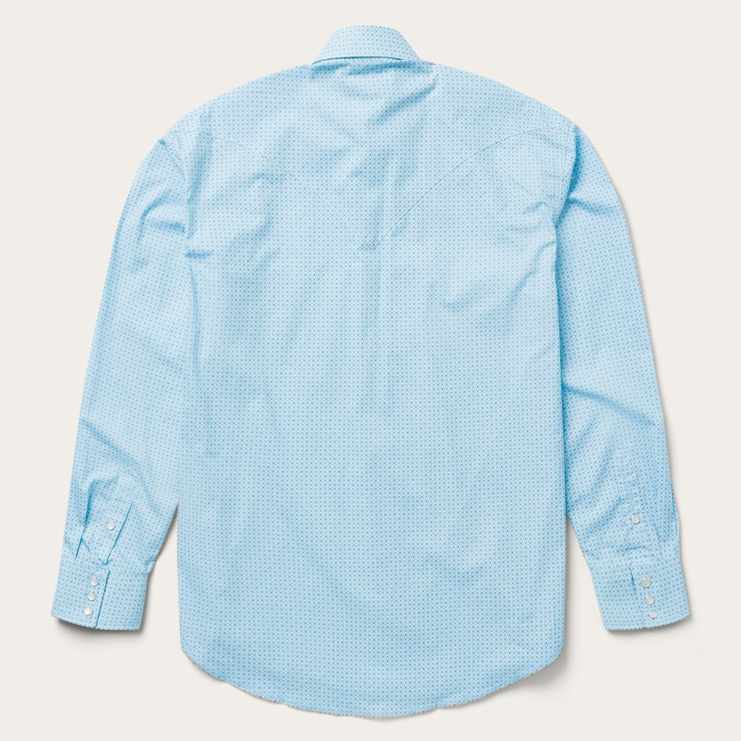Blue Lattice Print Western Shirt | Stetson Blue