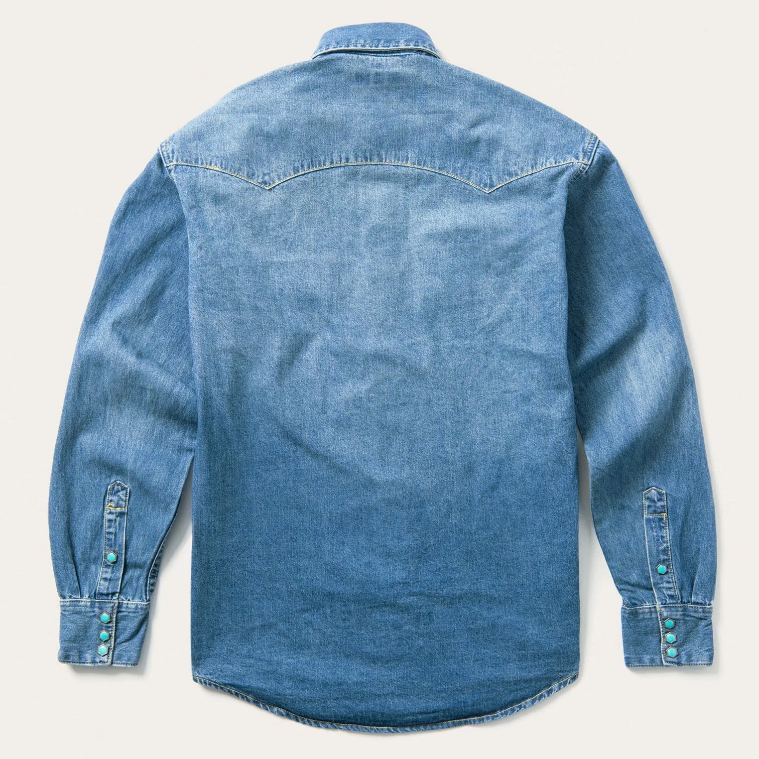 Turquoise Snap Western Denim Shirt | Stetson Blue