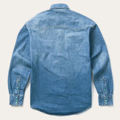 Turquoise Snap Western Denim Shirt | Stetson Blue