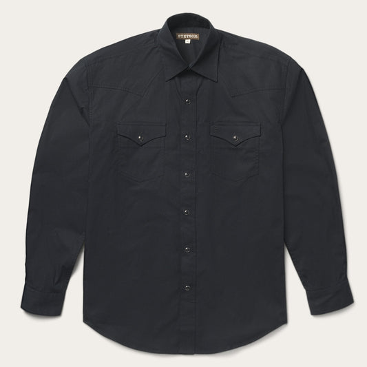 Classic Western Shirt in Black | Stetson Black