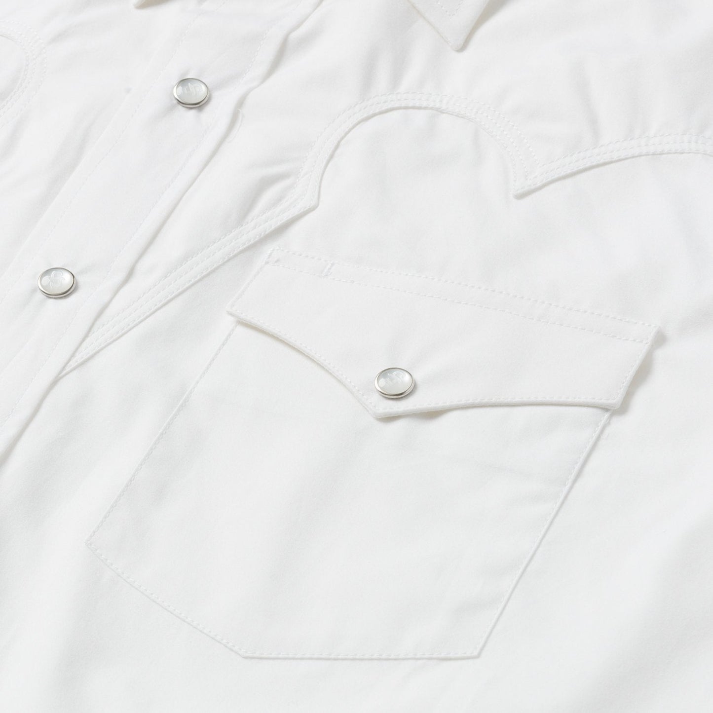 Classic Solid Snap Poplin Shirt In Optic White | Stetson White