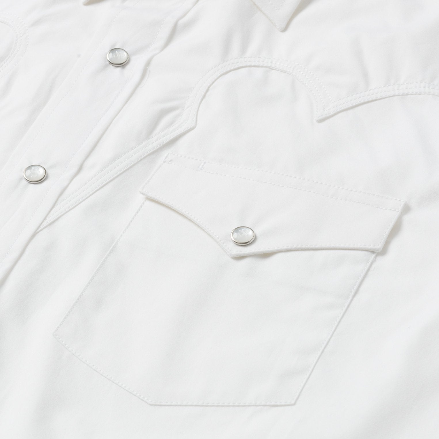 Classic Solid Snap Poplin Shirt In Optic White | Stetson White