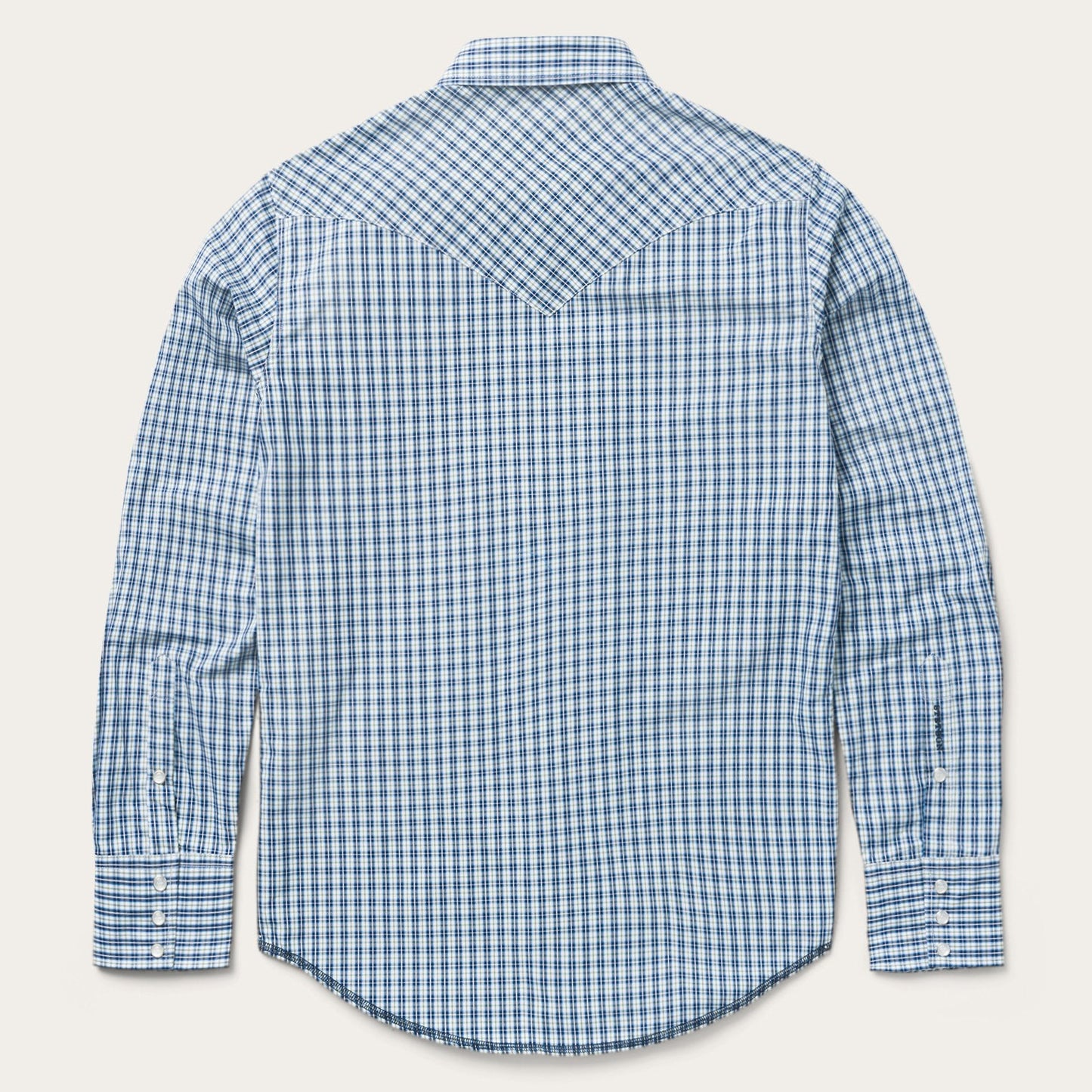 Modern Snap Front Shirt in Mini Check | Stetson Blue