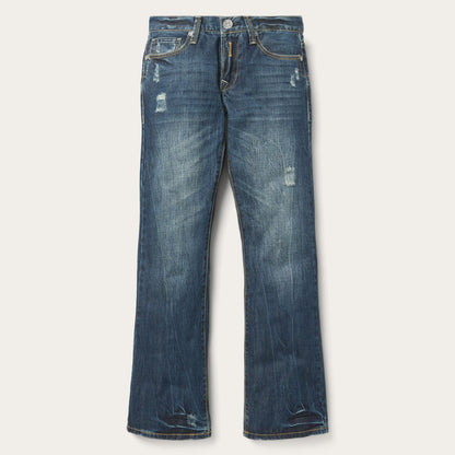 1014 Fit Destructed Dark Wash Jeans | Stetson Blue