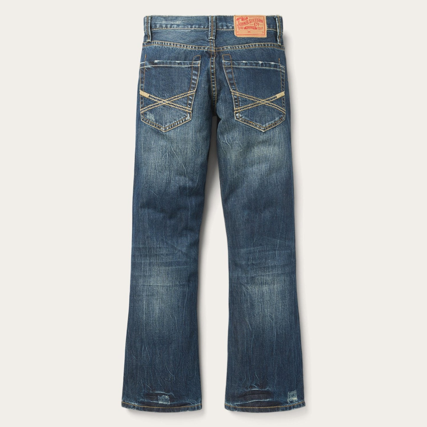 1014 Fit Destructed Dark Wash Jeans | Stetson Blue