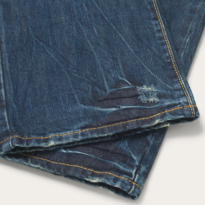 1014 Fit Destructed Dark Wash Jeans | Stetson Blue