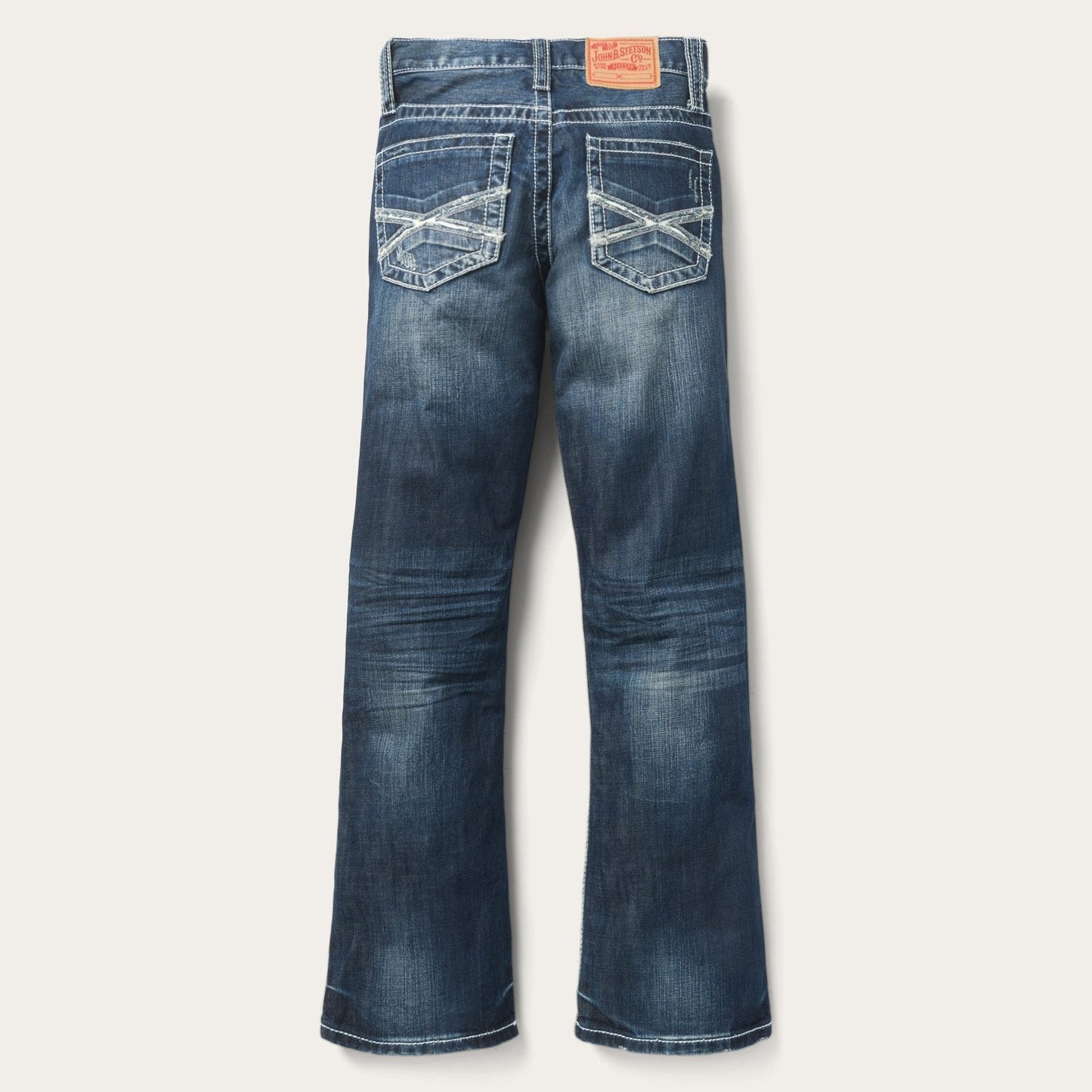 1014 Fit Destructed Medium Wash Jeans | Stetson Blue