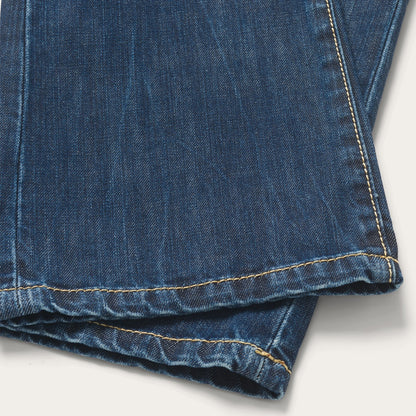 1014 Fit Semi-Destructed Wash Jeans | Stetson Blue