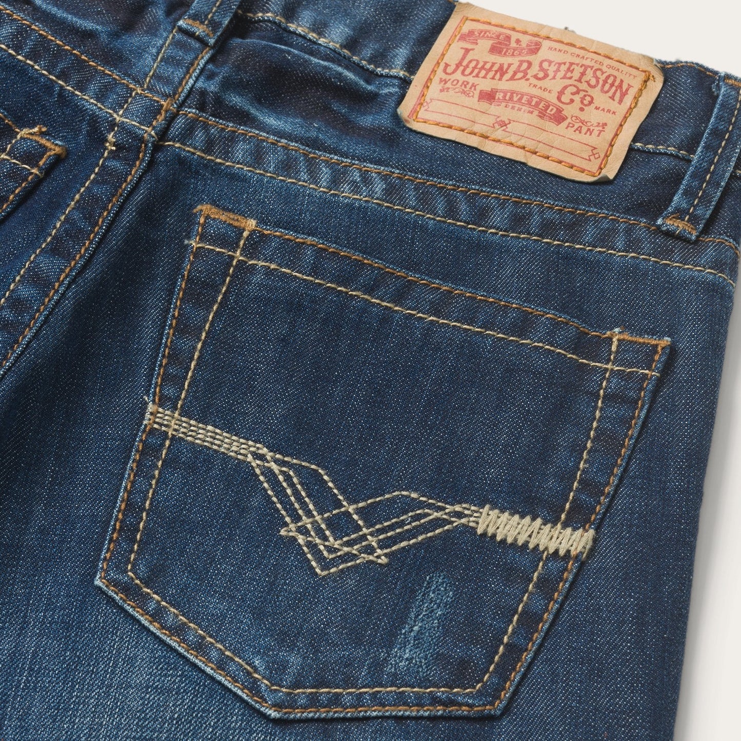 1312 Fit Jeans With Back Pocket Detail | Stetson Blue