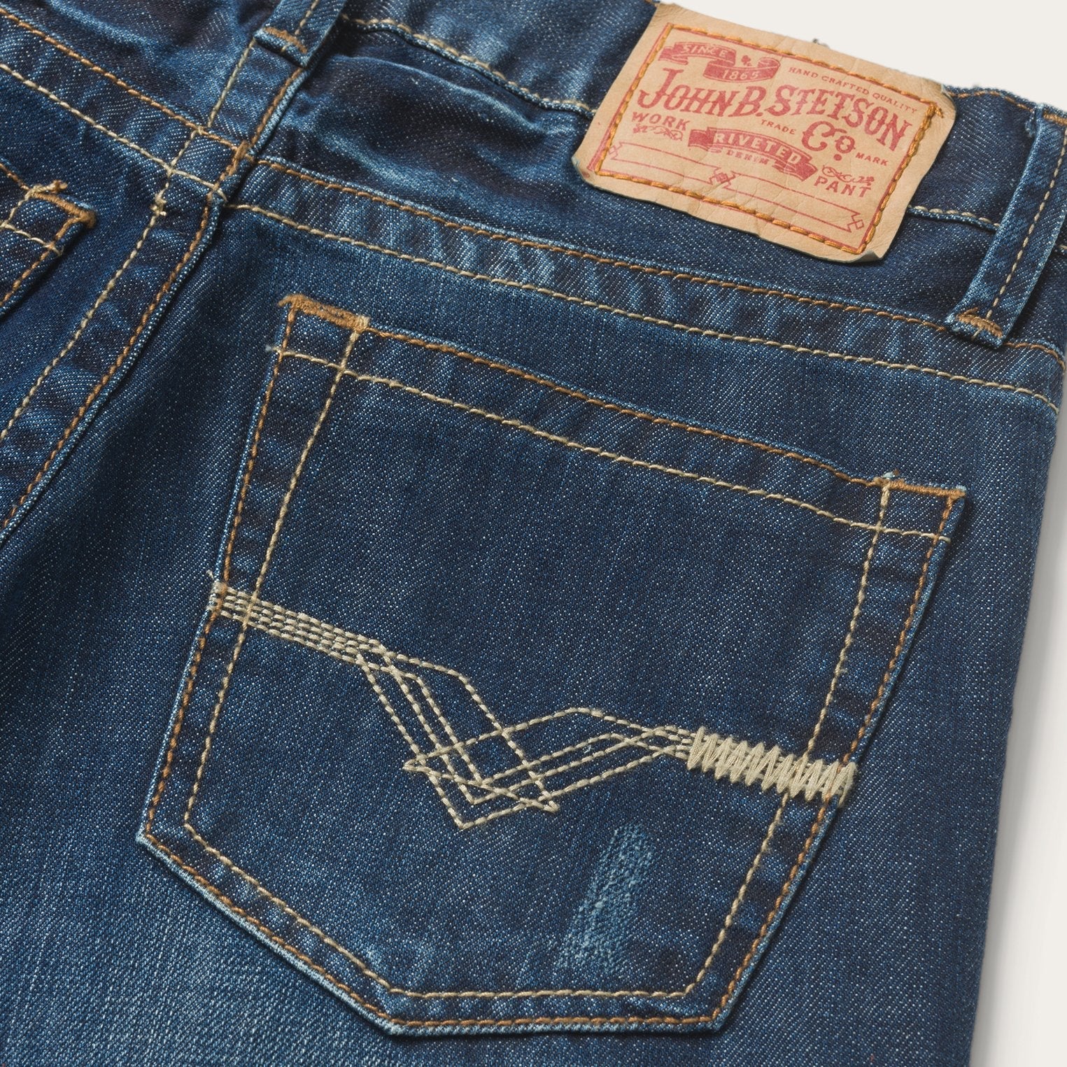 1312 Fit Jeans With Back Pocket Detail | Stetson Blue