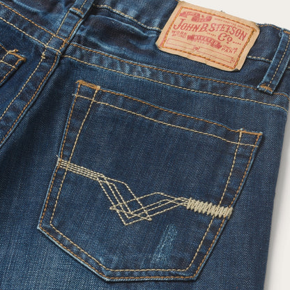 1312 Fit Jeans With Back Pocket Detail | Stetson Blue